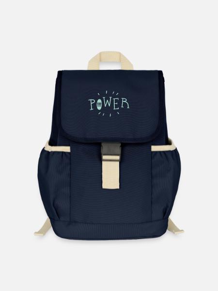 Die Drei !!! Schriftzug Power - Kinder Recycelter Rucksack - Navy