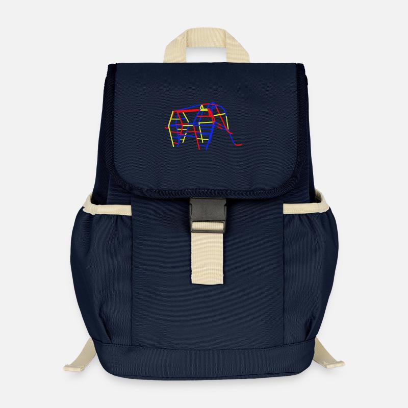 DDR Kletterelefant - Kinder Recycelter Rucksack - Navy