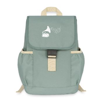 Weißes Grammophon und Musik - Kinder Recycelter Rucksack - Nebelgrün - Vorne