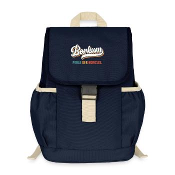 Île Borkum BORKUM LA PERLE DE LA MER DU NORD Drôle - Sac à dos enfant recyclé - bleu marine - Devant