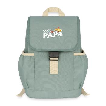 Koi Papa Funny Pond Dad Fish Keeper Pride - Kids’ Recycled Backpack - stonewash green - Front