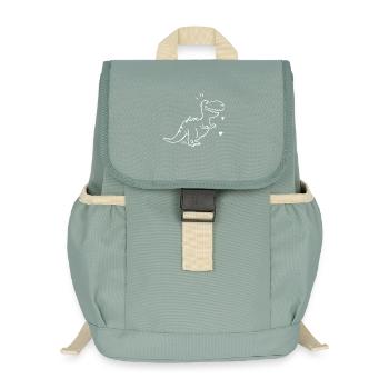 Dinosaure - bébé T-Rex - Sac à dos enfant recyclé - vert lichen - Devant