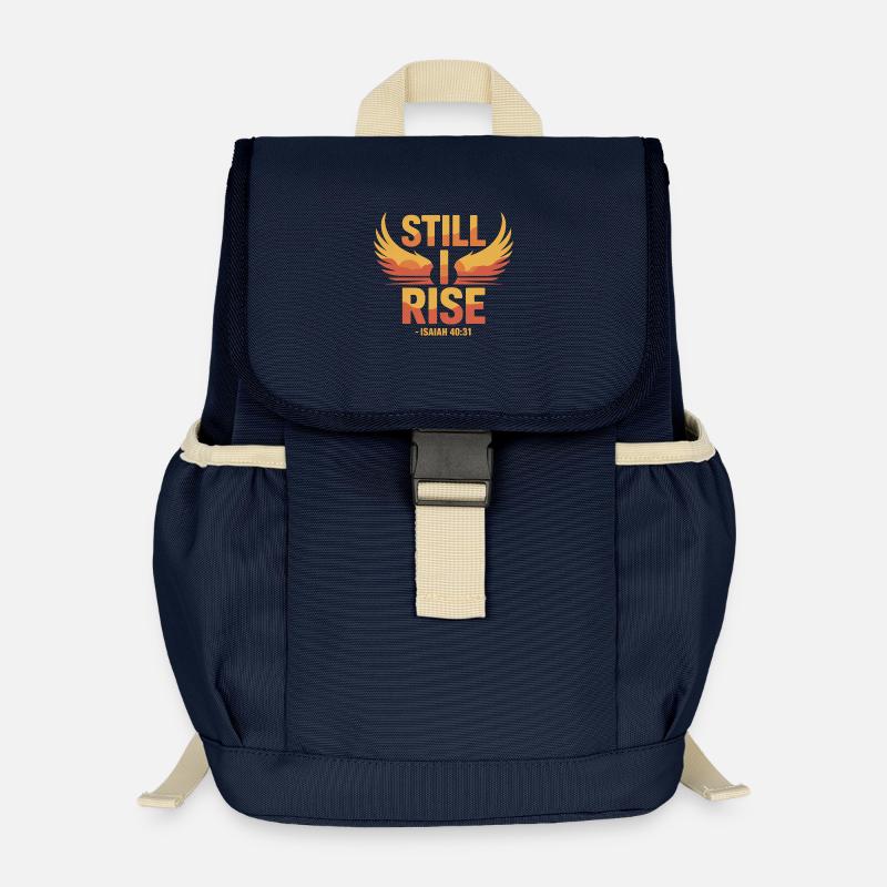 Still I Rise Isaiah 40 31 Christliche Hoffnung - Kinder Recycelter Rucksack - Navy