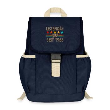 60th Birthday Man Woman 60 Years 1966 Decoration Funny - Kids’ Recycled Backpack - navy - Front