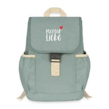 Klettern Kletterliebe Berge Alpen Geschenk - Kinder Recycelter Rucksack - Nebelgrün - Vorne