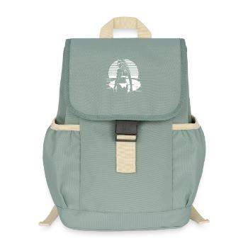 Female surfer - Kids’ Recycled Backpack - stonewash green - Front