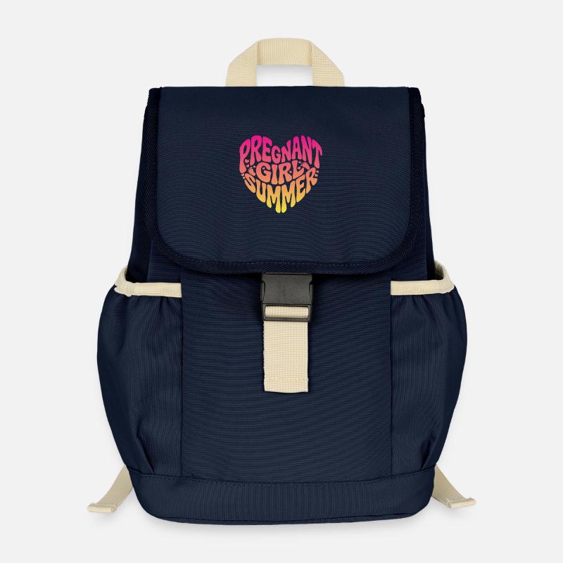 Fille enceinte Été - Sac à dos enfant recyclé - bleu marine