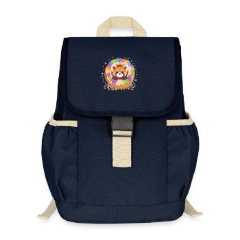 Donut Panda Regenbogen - Kinder Recycelter Rucksack - Navy - Vorne
