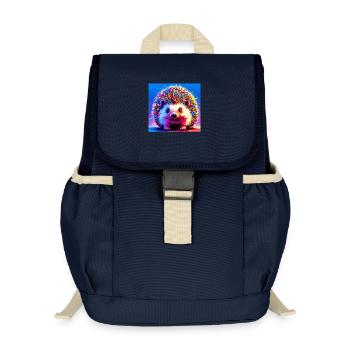 Igel - Kinder Recycelter Rucksack - Navy - Vorne