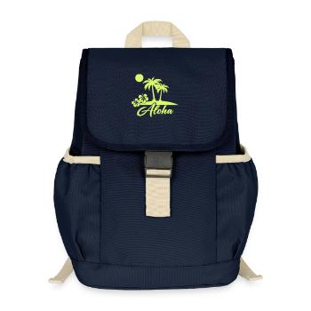 Aloha Palm Trees Island Silhouette - Kids’ Recycled Backpack - navy - Front