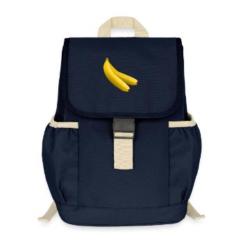 Twin Bananas Vector Yellow - Kids’ Recycled Backpack - navy - Front