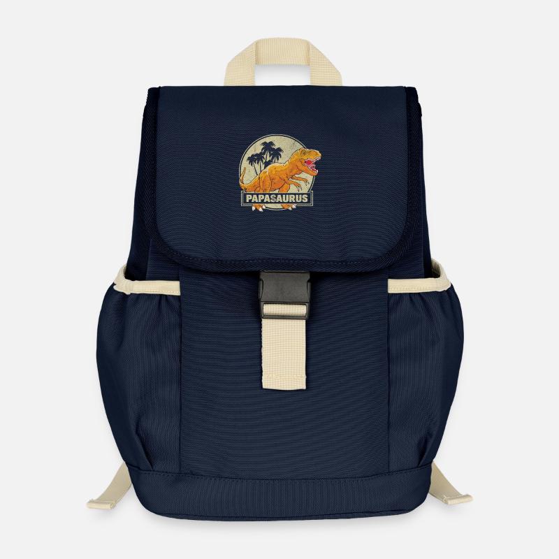 Papasaurus - Kids’ Recycled Backpack - navy