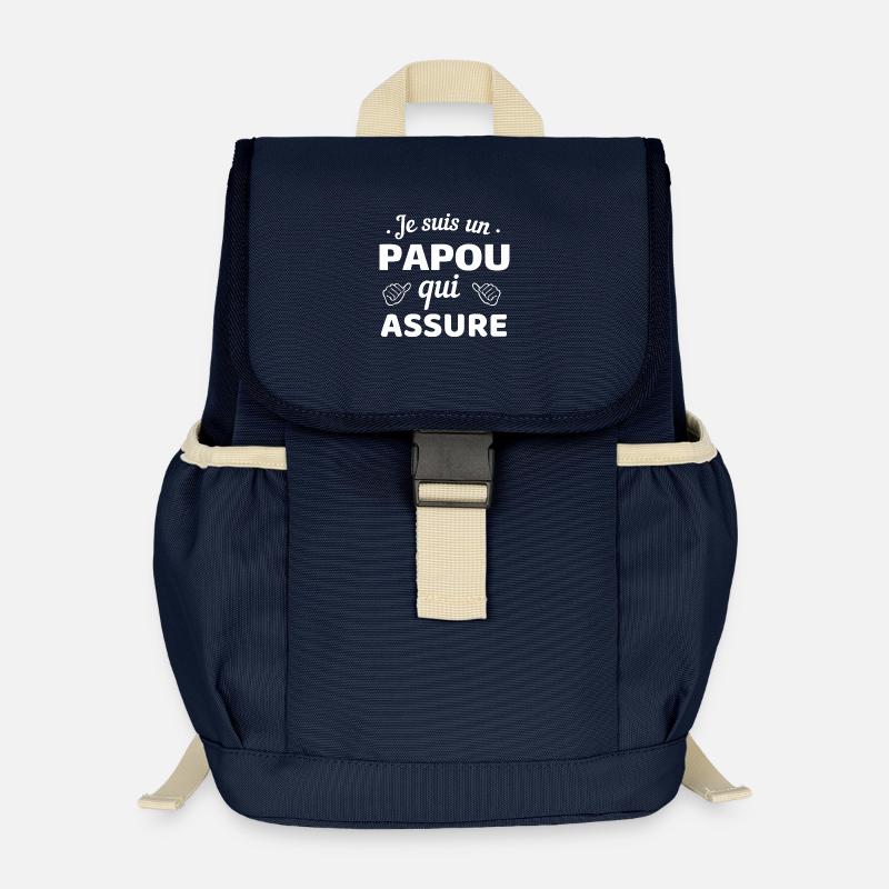 Ich bin ein Opa, der liefert - Kinder Recycelter Rucksack - Navy