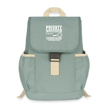 Detective Costume Observation Private Investigator - Kids’ Recycled Backpack - stonewash green - Front