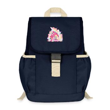 Sugar House with Mouse - Kids’ Recycled Backpack - navy - Front