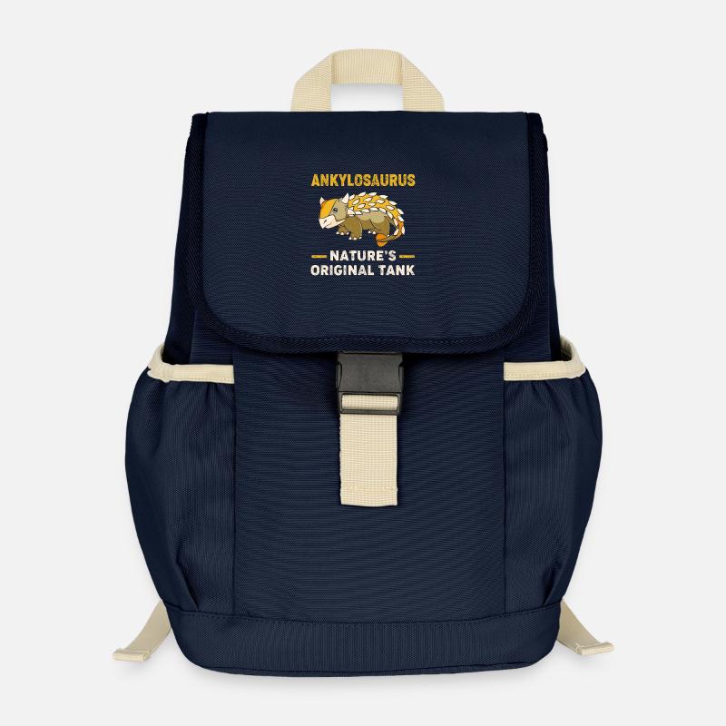 Ankylosaurus - Kinder Recycelter Rucksack - Navy