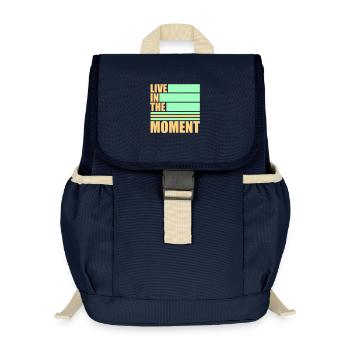 Vivre dans l’instant Pleine conscience de la présence - Sac à dos enfant recyclé - bleu marine - Devant
