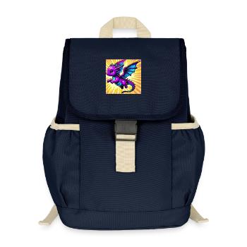 dragon - Kids’ Recycled Backpack - navy - Front