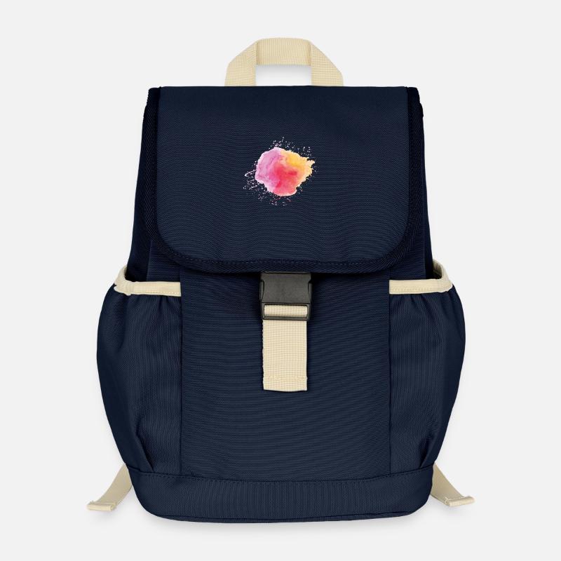 Watercolour - Kids’ Recycled Backpack - navy
