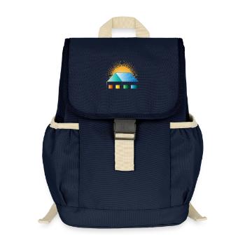 Solar cell on the roof of the house for positive energy - Kids’ Recycled Backpack - navy - Front