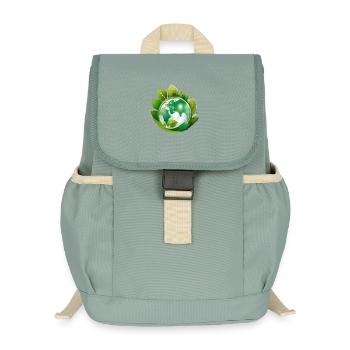 planète terre, mère nature - Sac à dos enfant recyclé - vert lichen - Devant