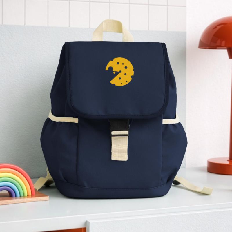 Käse oder eine Maus in dieser lustigen optischen Täuschung Kinder Recycelter Rucksack