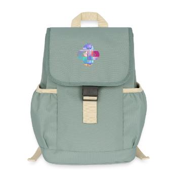 Mosaik-Wolkenkreuz - Kinder Recycelter Rucksack - Nebelgrün - Vorne