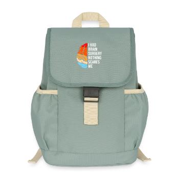Anévrisme cérébral - Sac à dos enfant recyclé - vert lichen - Devant