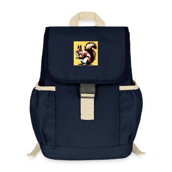 écureuil - Sac à dos enfant recyclé - bleu marine - Devant
