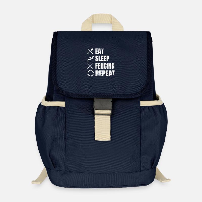 Fencing Daily Routine - Kids’ Recycled Backpack - navy