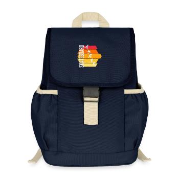 Skateboard - Kinder Recycelter Rucksack - Navy - Vorne