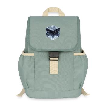 Glaçons de style polygonal - Sac à dos enfant recyclé - vert lichen - Devant
