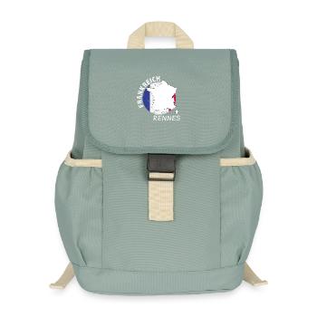 Rennes - Kids’ Recycled Backpack - stonewash green - Front