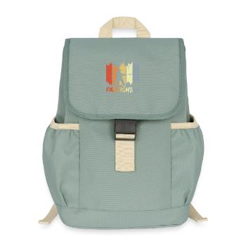 Fire Brigade Retro Look - Kids’ Recycled Backpack - stonewash green - Front