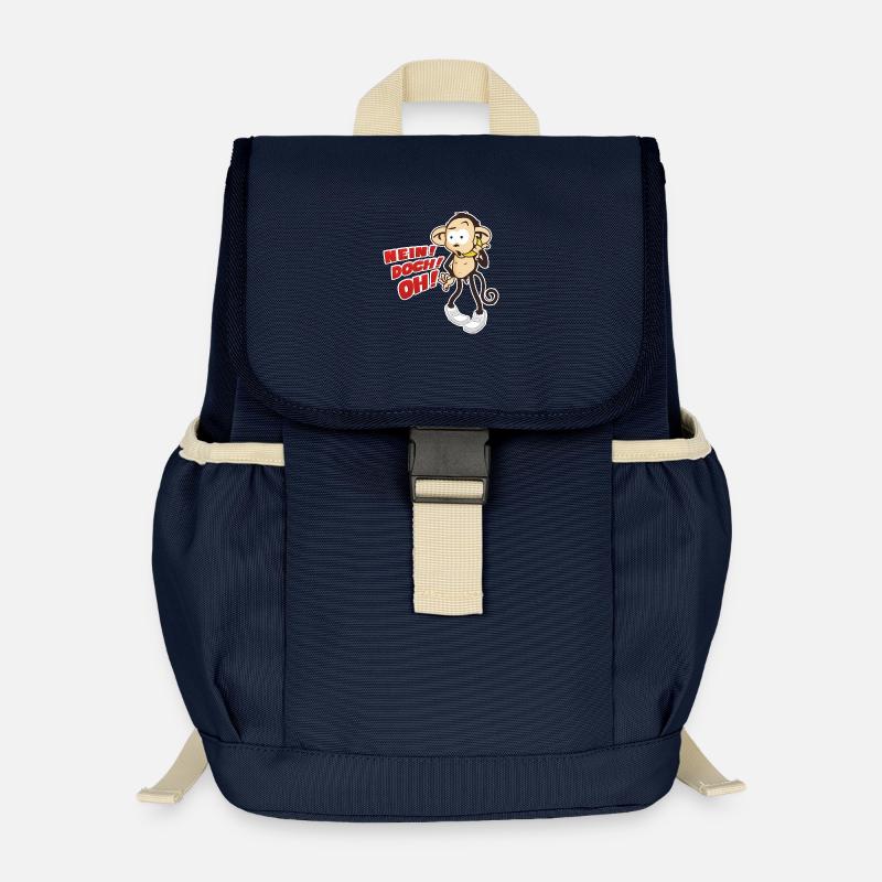 NEIN! DOCH! OH! Bananen! - Kinder Recycelter Rucksack - Navy