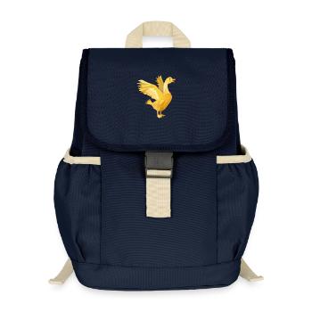 Une poule aux œufs d’or, un symbole riche - Sac à dos enfant recyclé - bleu marine - Devant