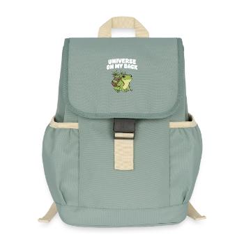 Universum auf meinem Rücken - Kinder Recycelter Rucksack - Nebelgrün - Vorne