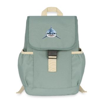 Hai Haifisch Tigerhai Taucher Süße Haie Weißer Hai - Kinder Recycelter Rucksack - Nebelgrün - Vorne