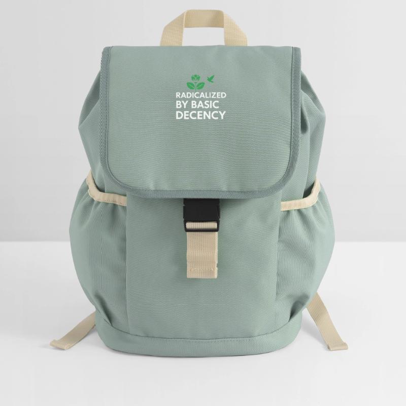 Radicalized By Basic Decency Statement shirt decal Kids’ Recycled Backpack