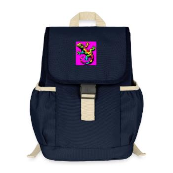 Gecko - Kinder Recycelter Rucksack - Navy - Vorne