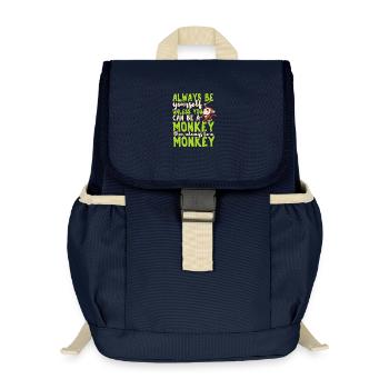 Monkey - Kids’ Recycled Backpack - navy - Front