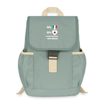 L'Italie et le Japon génie / cadeau - Sac à dos enfant recyclé - vert lichen - Devant