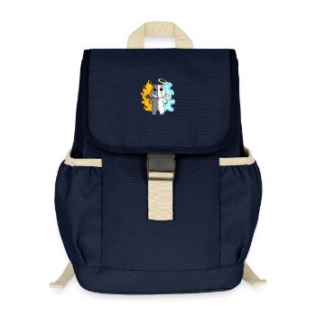 Hippopotamus - Angel and Devil - Kids’ Recycled Backpack - navy - Front