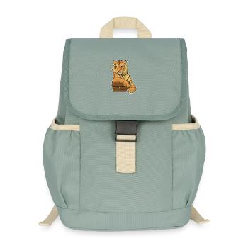 Coffre au trésor du tigre - Sac à dos enfant recyclé - vert lichen - Devant