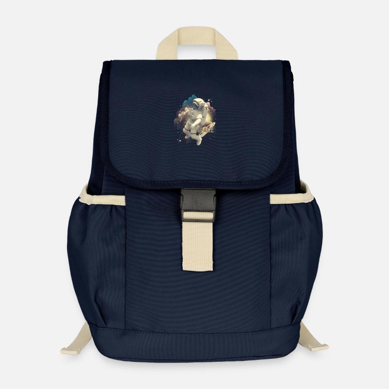 Astronaut in space magic - Kids’ Recycled Backpack - navy