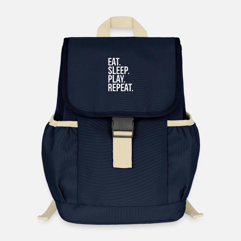 eat sleep play repeat - Kinder Recycelter Rucksack - Navy