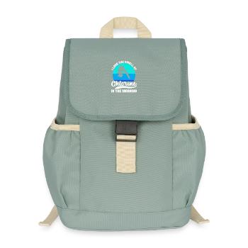 Kunstspringen Turmspringer Sprungbrett - Kinder Recycelter Rucksack - Nebelgrün - Vorne