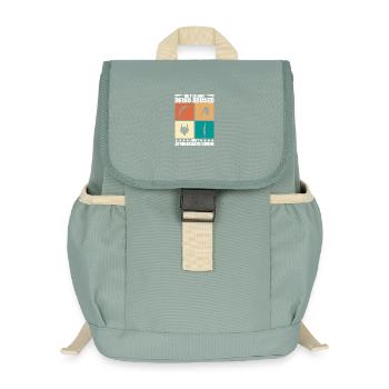 Diving diving board - Kids’ Recycled Backpack - stonewash green - Front