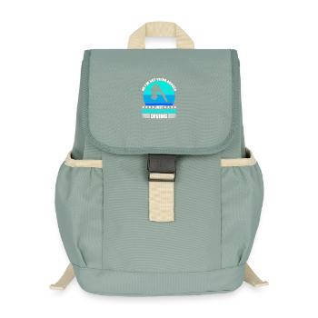 Diving diving board - Kids’ Recycled Backpack - stonewash green - Front