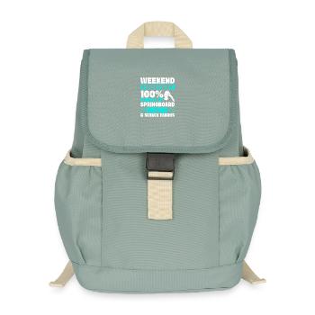 Diving diving board - Kids’ Recycled Backpack - stonewash green - Front